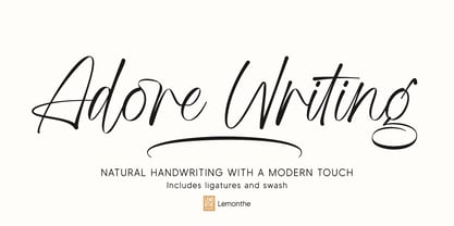 Adore Writing Font Poster 1