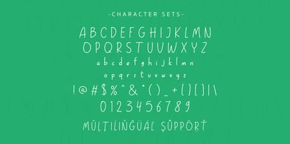 Blue Hands Font Poster 8