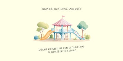 Blue Hands Font Poster 4