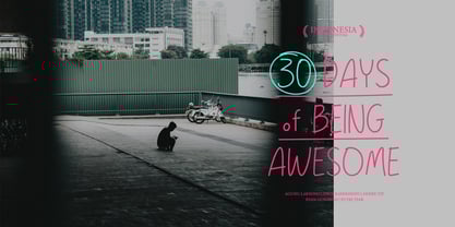 Blue Hands Font Poster 7