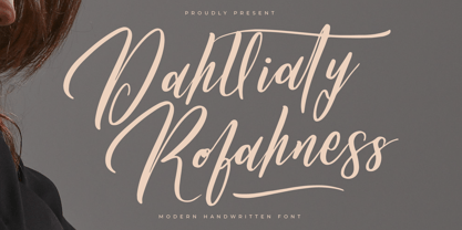 Dahlliaty Rofahness Font Poster 1