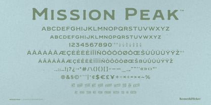 Mission Peak Font Poster 15