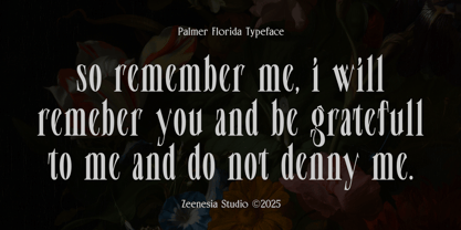 Palmer Florida Font Poster 12