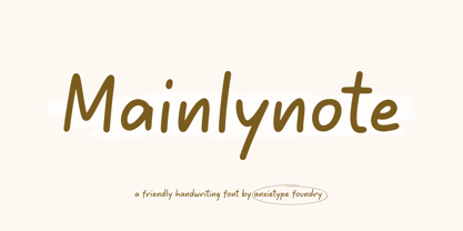 Mainly Note Font Poster 1
