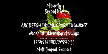 Mounty Smoothie Font Poster 12
