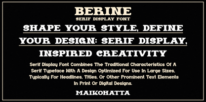 Berine Font Poster 5