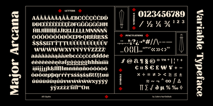 Major Arcana Font Poster 12