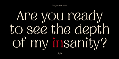 Major Arcana Font Poster 2