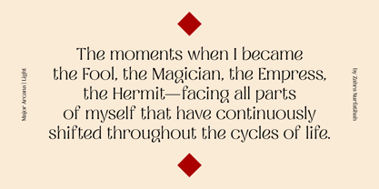 Major Arcana Font Poster 3