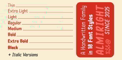 Almiright Font Poster 3