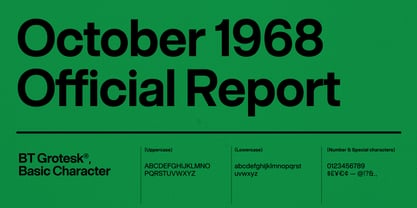 BT Grotesk Font Poster 10