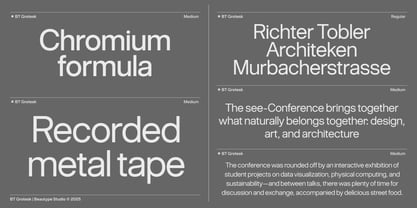 BT Grotesk Font Poster 8