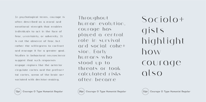 Courage O Type Font Poster 10