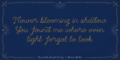 Bouvardia Font Poster 2