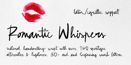 Romantic Whispers Font Poster 1