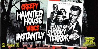 Cemetery Station Font Poster 3