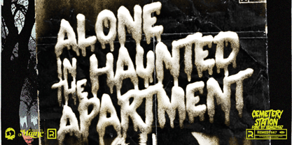 Cemetery Station Font Poster 5