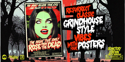 Cemetery Station Font Poster 2
