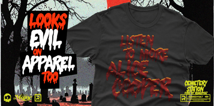 Cemetery Station Font Poster 4