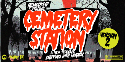 Cemetery Station Font Poster 1