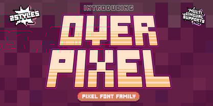 Over Pixel Font Poster 1