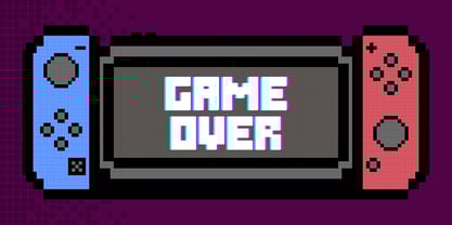 Over Pixel Font Poster 3