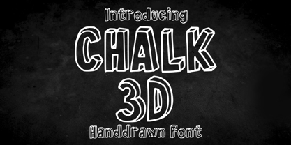 Chalk 3 d Font Poster 1