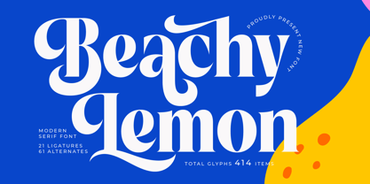 Beachy Lemon Font Poster 1