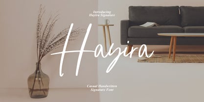 Hayira Signature Font Poster 1