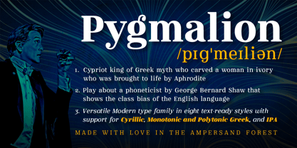 Pygmalion Font Poster 1