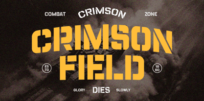 Champions Stencil Font Poster 5