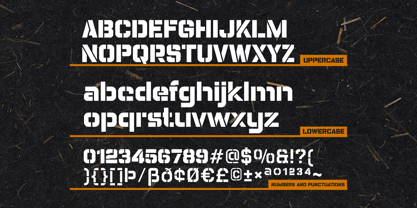 Champions Stencil Font Poster 12