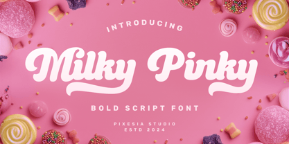 Milky Pinky Font Poster 1