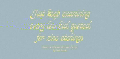 Beach and Great Moments Font Poster 4