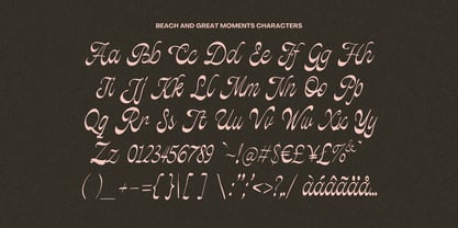 Beach and Great Moments Font Poster 10