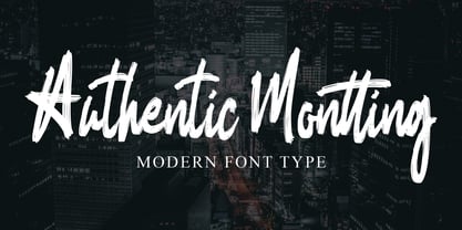 Authentic Montting Font Poster 1