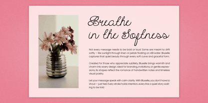 Bluselle Font Poster 2