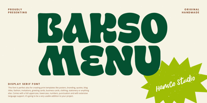Bakso Menu Font Poster 1