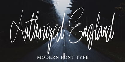 Authorized England Font Poster 1