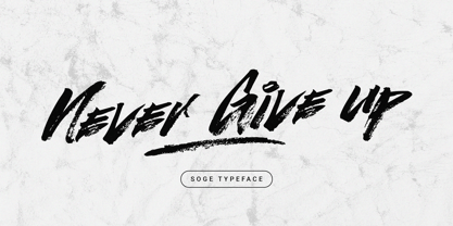 Soge Brush Font Poster 2