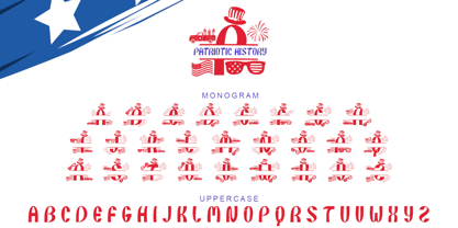 Patriotic History Monogram Font Poster 5