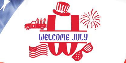 Patriotic History Monogram Font Poster 4