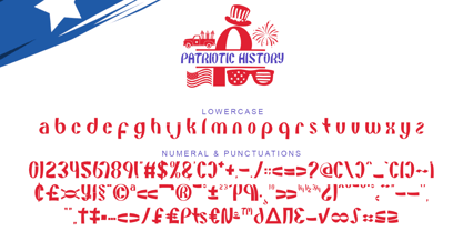 Patriotic History Monogram Font Poster 6