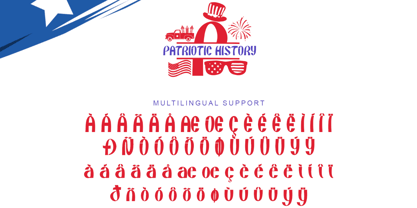 Patriotic History Monogram Font Poster 7