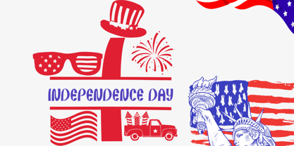 Patriotic History Monogram Font Poster 2