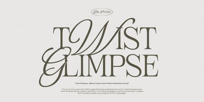 Twist Glimpse Font Poster 1
