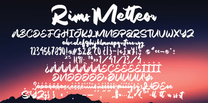 Rims Metteor Font Poster 5
