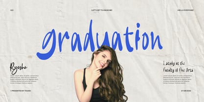 Ryosha Slant Font Poster 2