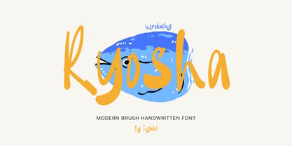 Ryosha Slant Font Poster 1