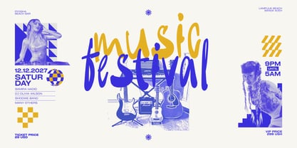 Ryosha Slant Font Poster 3